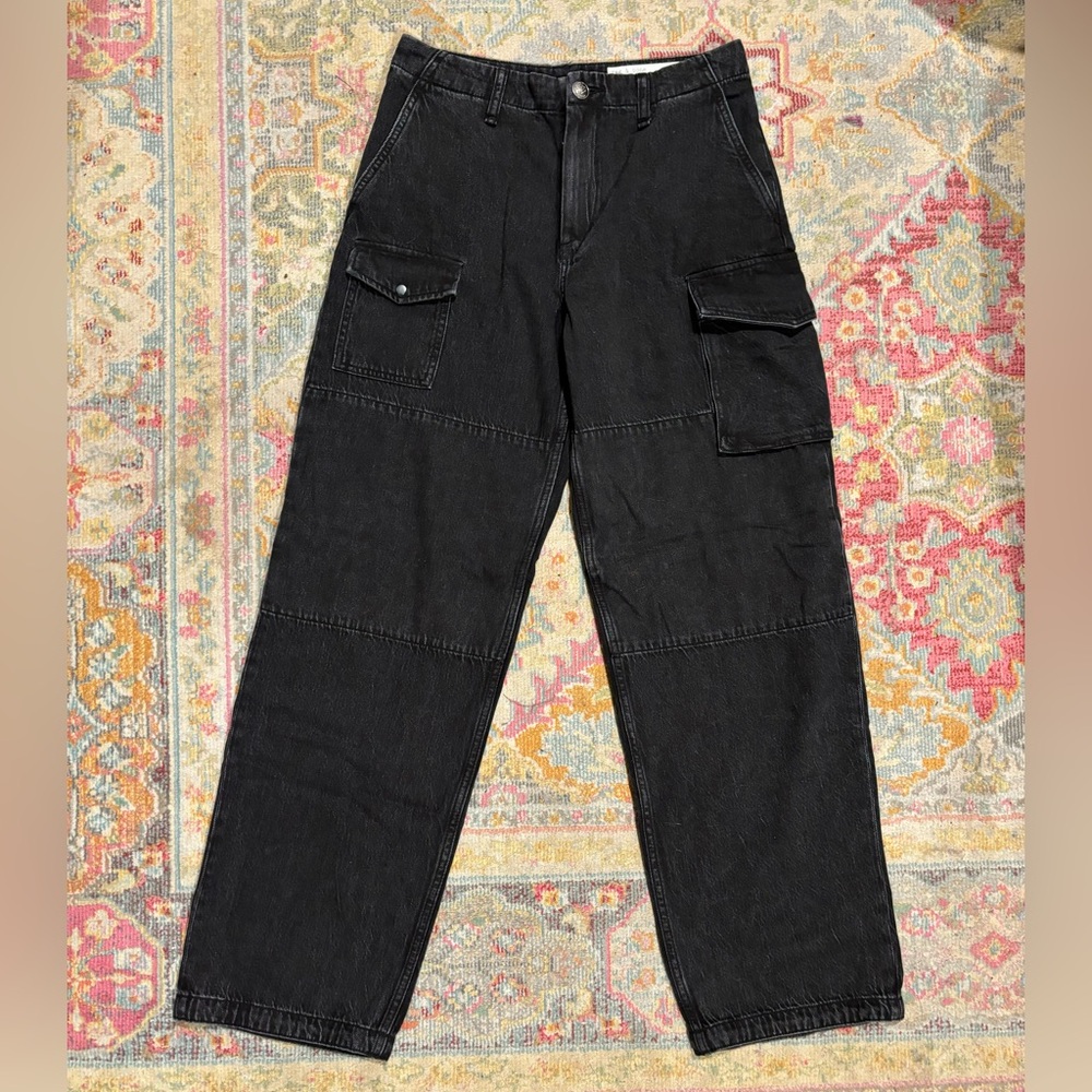 Neiman Marcus Rag & Bone Nora Featherweight Cargo High Rise Straight Jeans